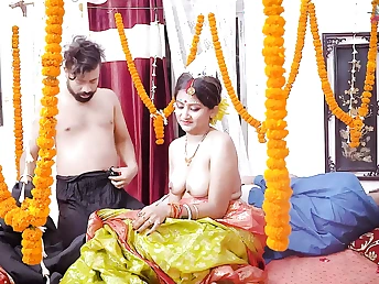 Desi bhabhi gets her cock-squeezing bootie porked rigid by her step-step-sister's rock rock-hard lollipop while her hubby watches