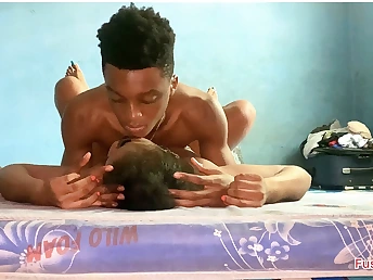 First-timer honey with dark hair likes making her neighbor bust with a big black cock