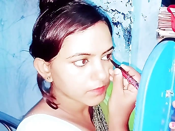 Indian school damsels Bhabhi Douche Sister-in-law & stepbrother get molten and strong in a store bedroom