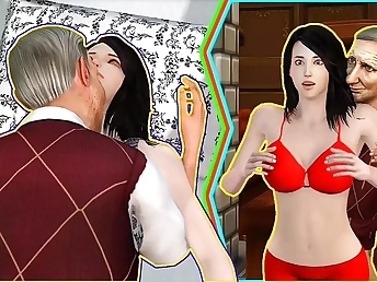 Molten Indian step-stepdaughter shares couch with step-parent & gets her taut donk plowed stiff