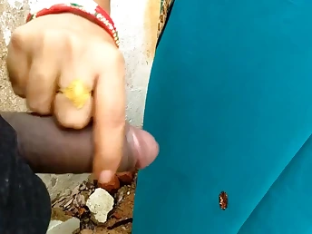 Ultra-Kinky Indian Mommy films outdoor three-way with gang-bang and rear end-fashion hump