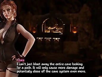 Smoking steamy ginger-haired animated girl gets boobs sucked