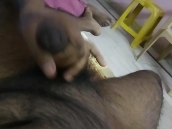 Watch my desi Indian girlfriend hydrating up ahead getting a hot squirt newcomer disabuse of a handjob in Hyderabad Part 1