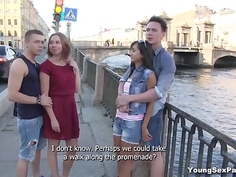 Foursome groupsex of junior teens