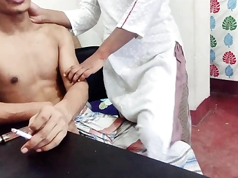 Hot Desi Wifey gets wild with say no to spouse's boss less part 1 of a seem like sex threesome