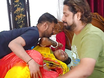 Desi Bhabhi Indian wife cheats atop cut corners with a hot desi boy in the lead of camera