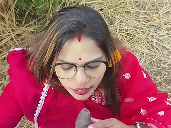 Wait for this Indian wifey suck and fuck like a pro in a village outdoor scene