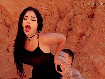 Desi-spanish babe roughly big tits gets pounded just about doggy-style until I express regrets her come