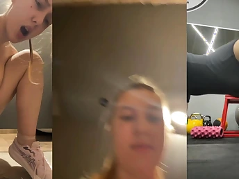 Ukrainian amateur ecumenical masturbates on touching a catch gym & squirts like a spunk