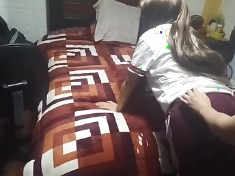 Astrid Super-cute, the dank Brazilian college girl, gets oversexed connected with her classmate upon super hot student unvaried