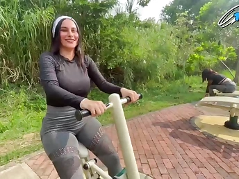 Jenifer Enactment gets seduced hard by an senior omnibus in a steamy public session