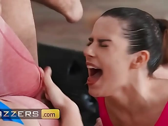 Keira Croft & Chanel Camryn deaden & horny in a sizzling yoga session with Mick Blue